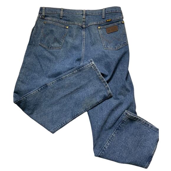 Wrangler 47 Advanced Comfort Jeans Mens 38X30 Regular Fit Mid Wash Streetwear - Picture 4 of 11